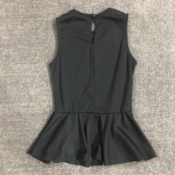 Black peplum with beaded collar - Picture 4 of 4